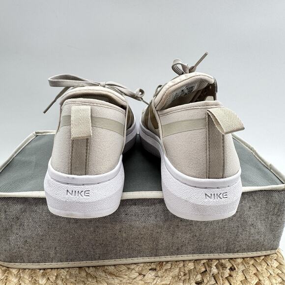 Nike Women Court Vision Alta Sneakers 7.5 Cream Greige* Minimalist Capsule Bloke - Picture 3 of 8